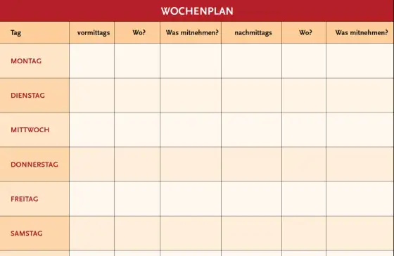 Wochenplan Demenz - So schafft Struktur Sicherheit im Alltag
